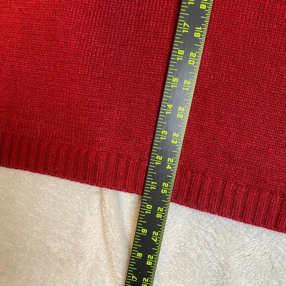 National Woman's Cardigan Sweater Vest Large Vintage Style Red Sleeveless - Picture 4 of 6